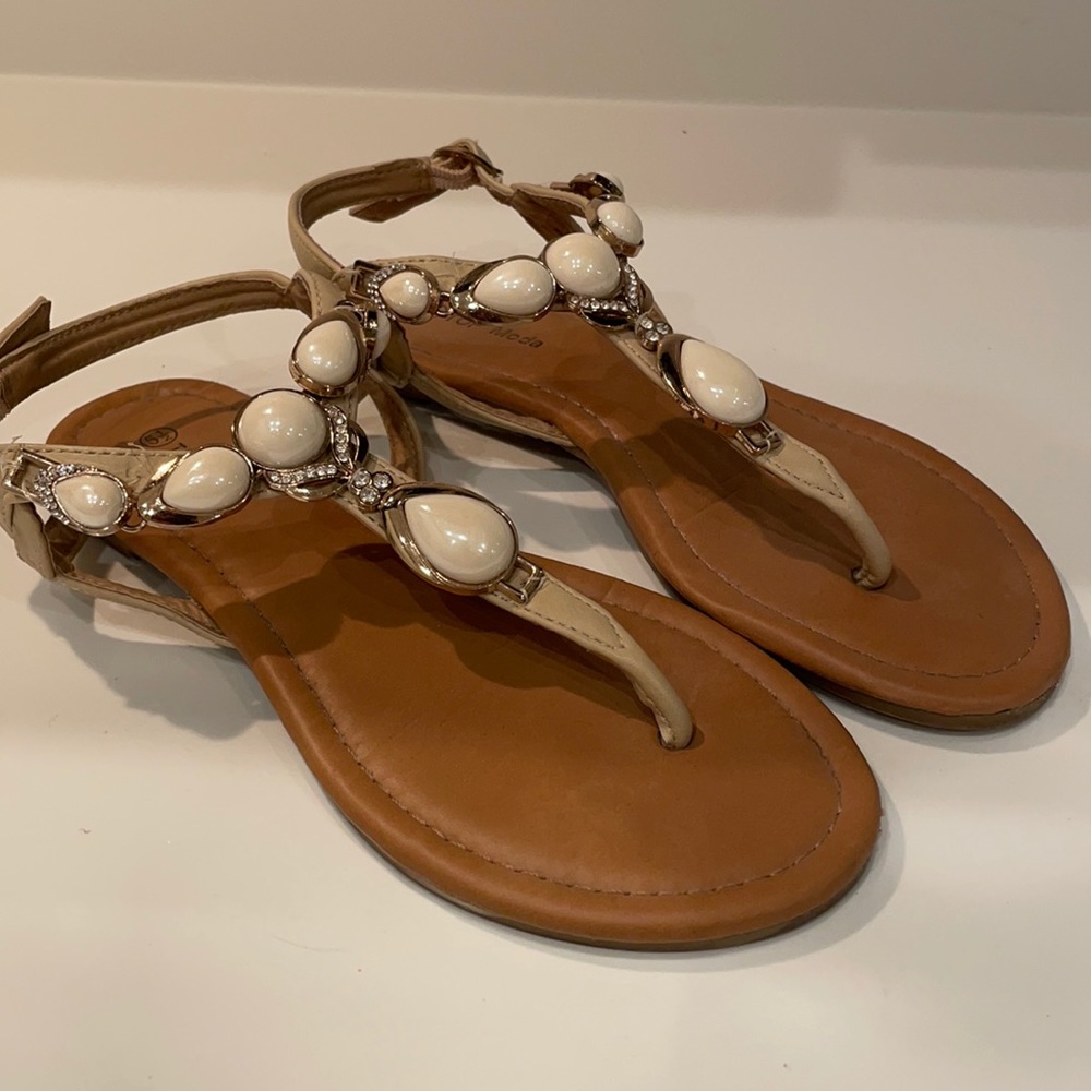 Beige sandals
